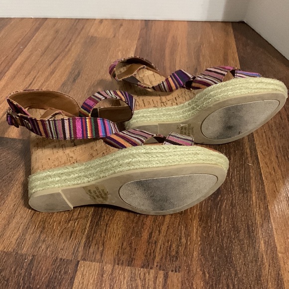 Bakers colorful espadrilles platform sandals, adjustable straps, sz10 runs small - Picture 7 of 9